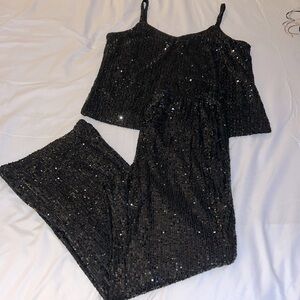 MSK Sequin Formal Pantsuit size PL Sequin Top and Pants Cocktail Gala Formal
